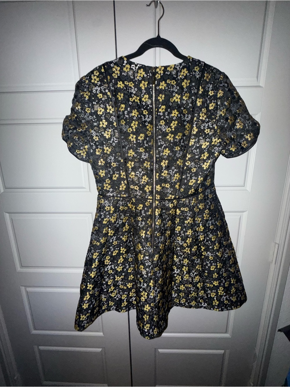 Ted Baker Black Mini Dress with Yellow and White Floral Print - Picture 8 of 8